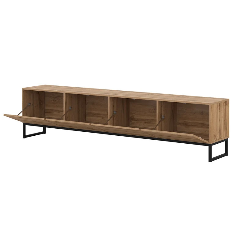 Meuble TV 4 portes 209 cm Loa Bois