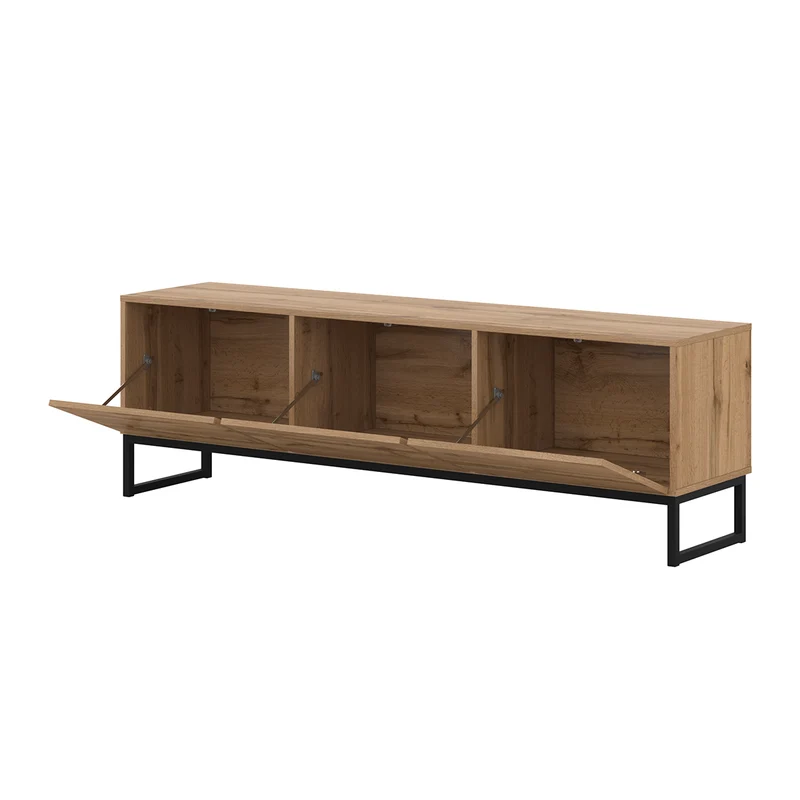 Meuble TV 3 portes 157 cm Loa Bois