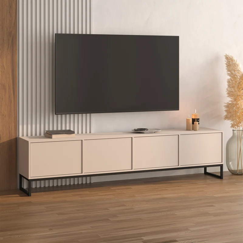 Meuble TV 4 portes 209 cm Loa Cachemire
