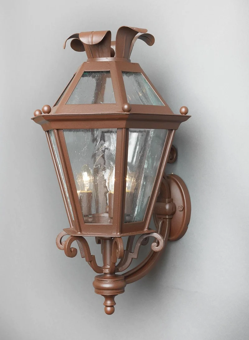 Casa Padrino Luxus Außen Laterne Rostbraun B. 37 x H. 70 cm - Handgefertigte Laterne aus Schmiedeeisen - Luxus Kollektion - Edel & Prunkvoll