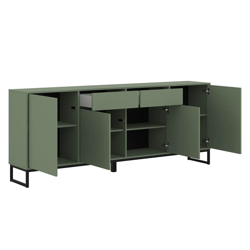 Buffet 4 portes 2 tiroirs Loa Vert