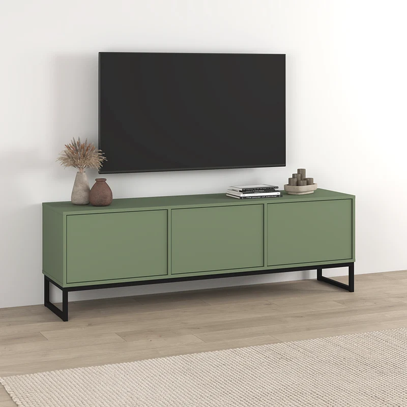 Meuble TV 3 portes 157 cm Loa Vert