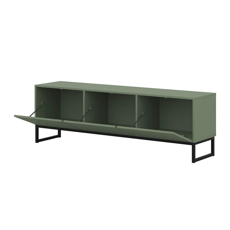Meuble TV 3 portes 157 cm Loa Vert