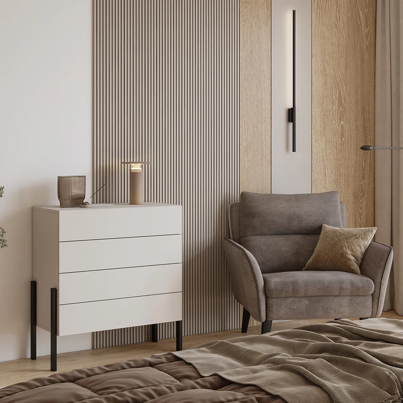 Commode 4 tiroirs Bérénice Cachemire