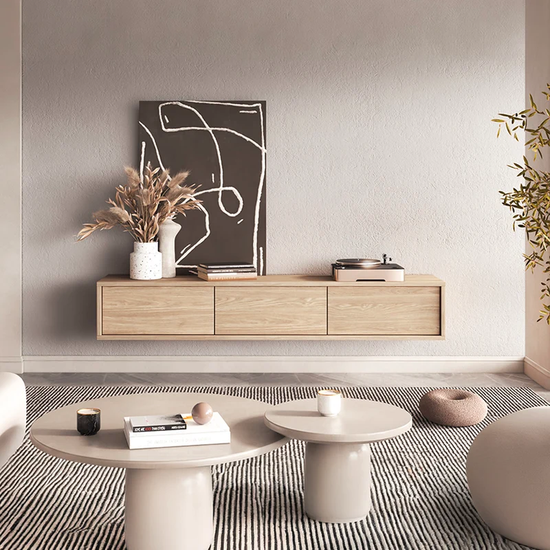 Meuble TV mural 3 portes 180 cm Idra Bois