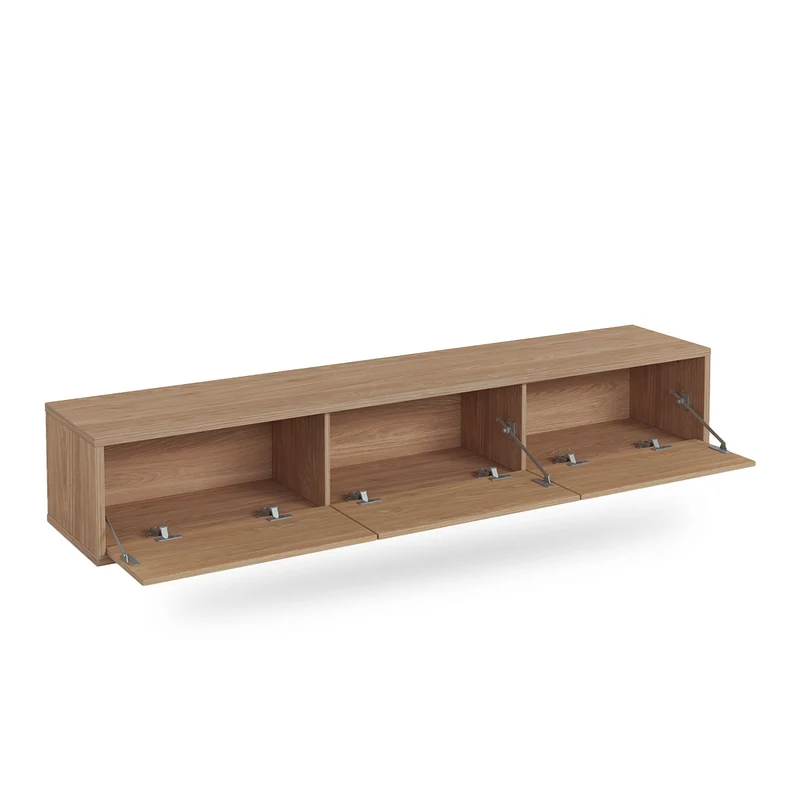 Meuble TV mural 3 portes 180 cm Idra Bois