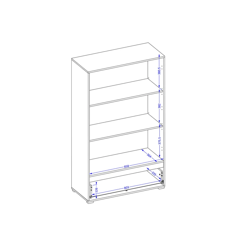 Petite armoire 2 portes 1 tiroir Lilia Taupe