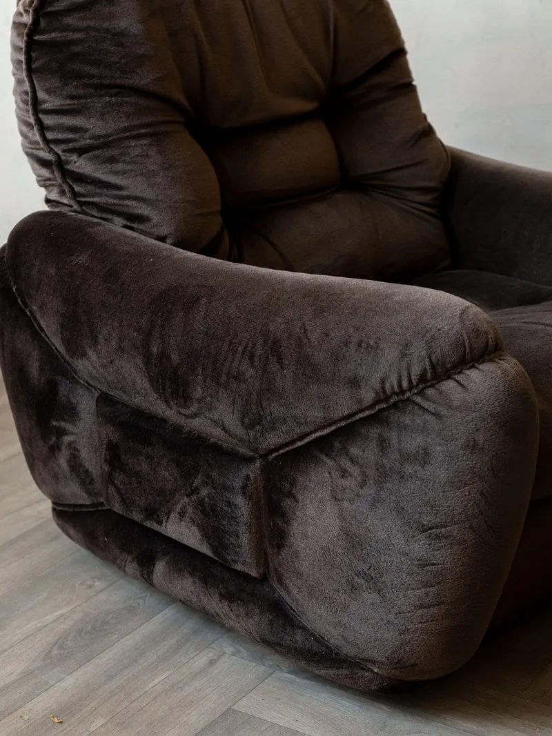 Olivia, la paire de chauffeuses en velours marron N°94