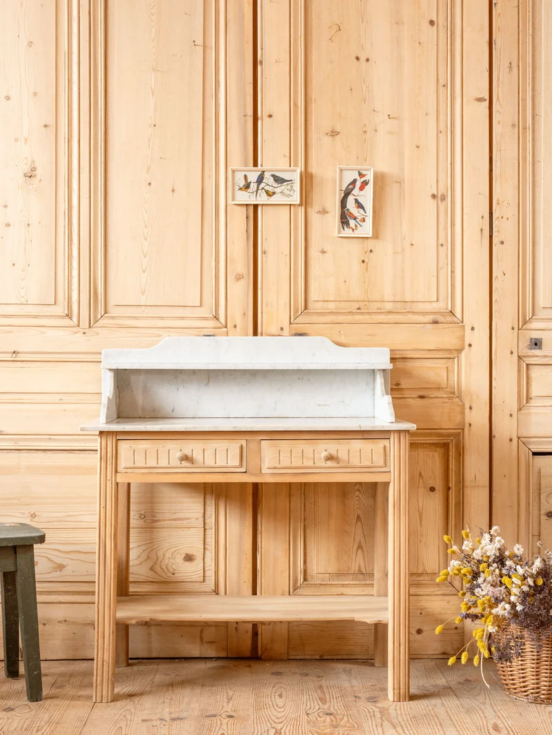 Louise, la coiffeuse en bois et marbre N°331
