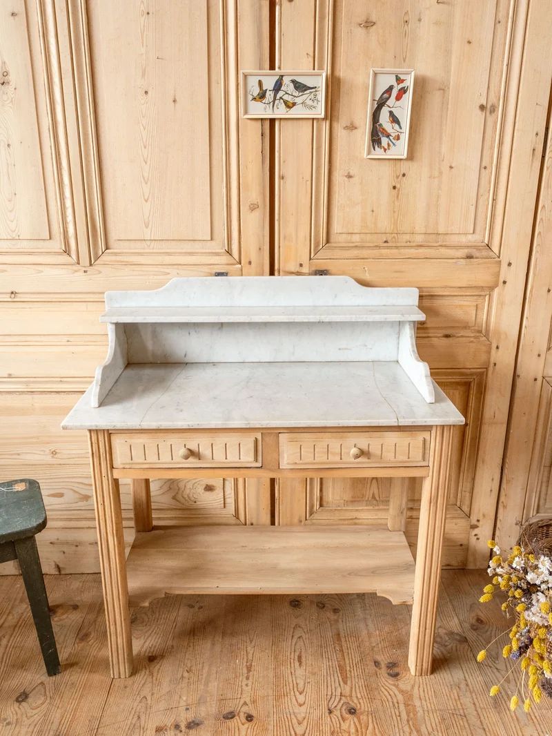 Louise, la coiffeuse en bois et marbre N°331