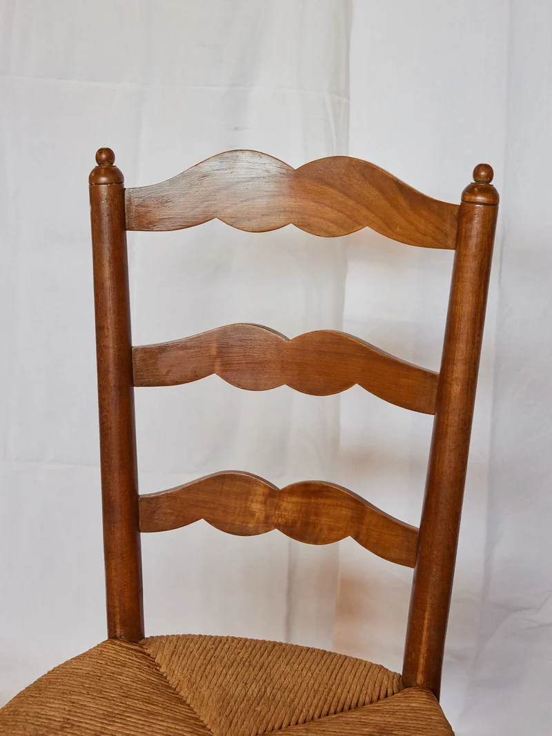 Claude, le lot de 4 chaises en paille N°1433