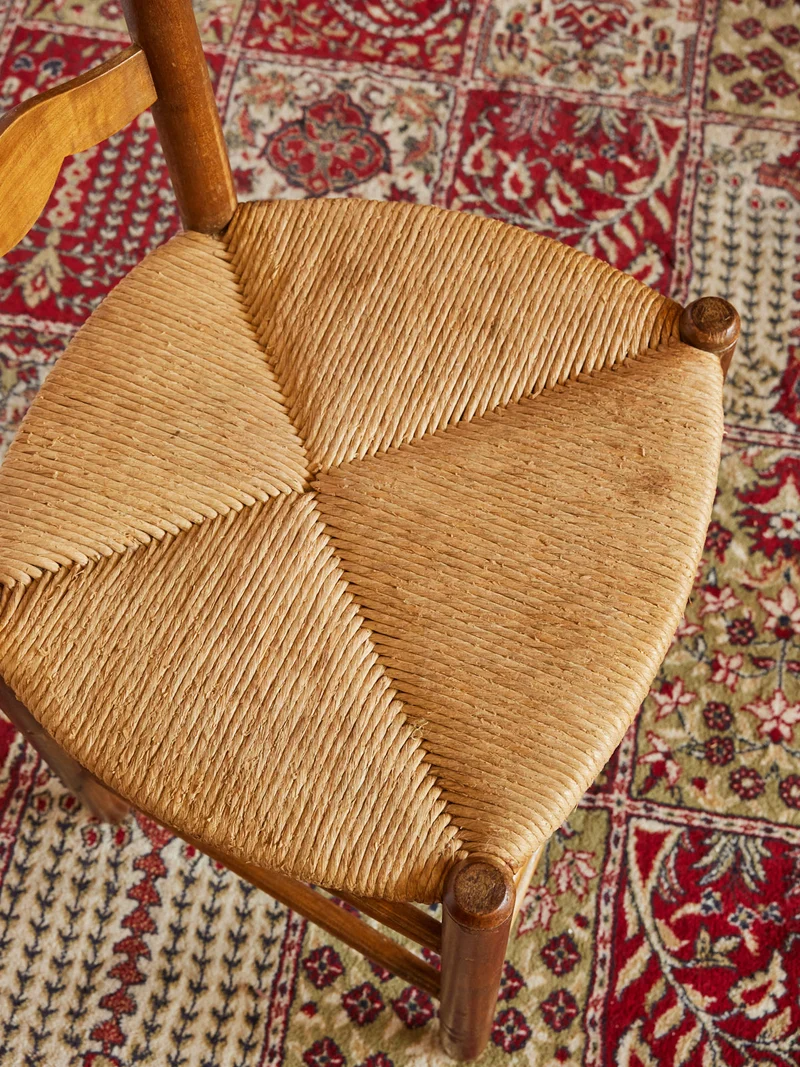 Claude, le lot de 4 chaises en paille N°1433