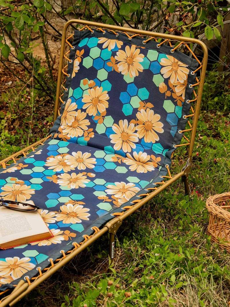 Claudine, la chaise longue au motif floral N°17