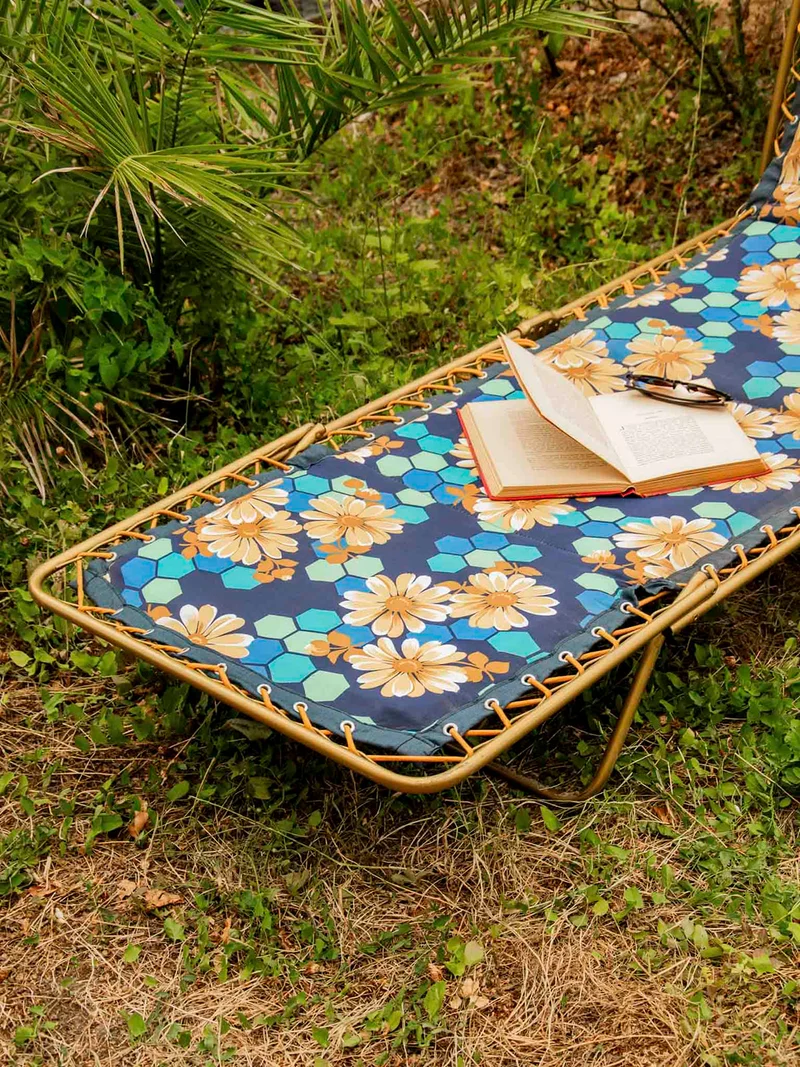 Claudine, la chaise longue au motif floral N°17