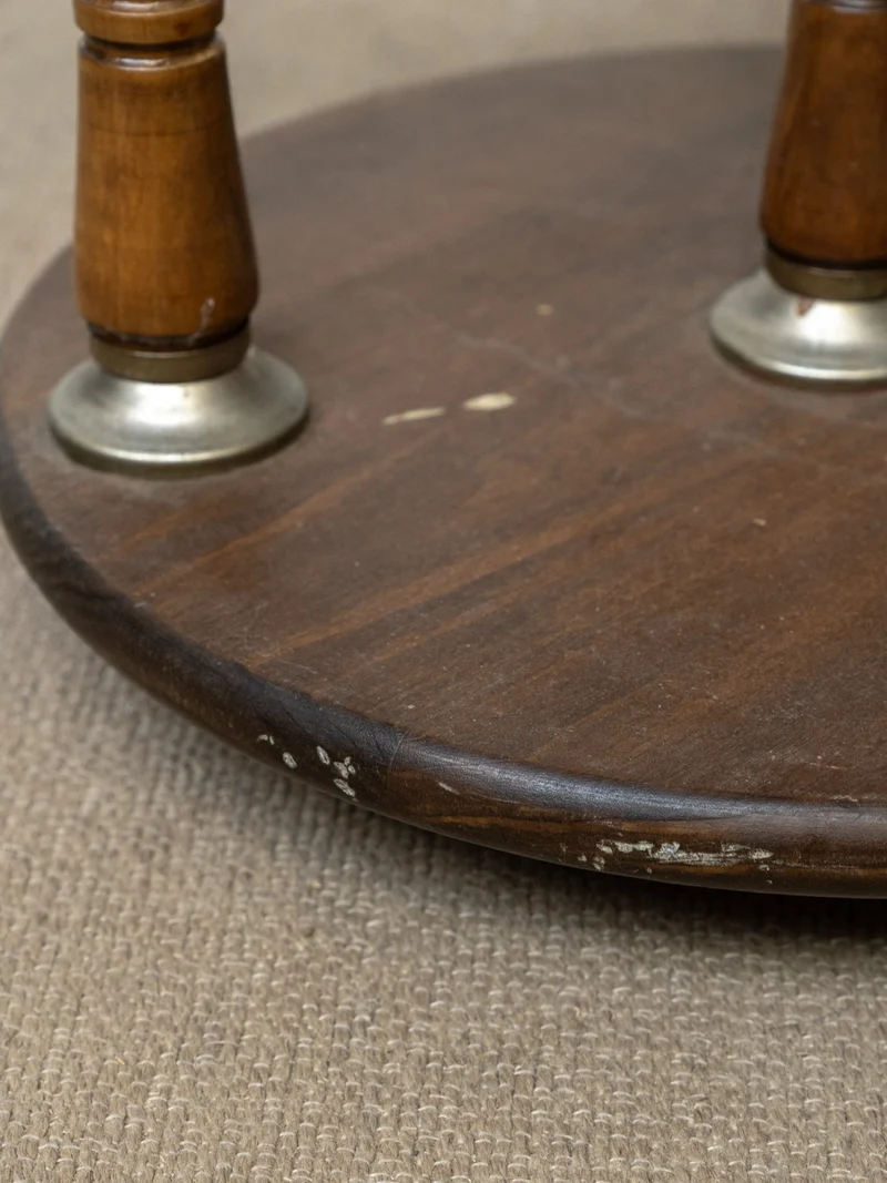Ariel, le porte-plante ancien en bois et laiton N°526