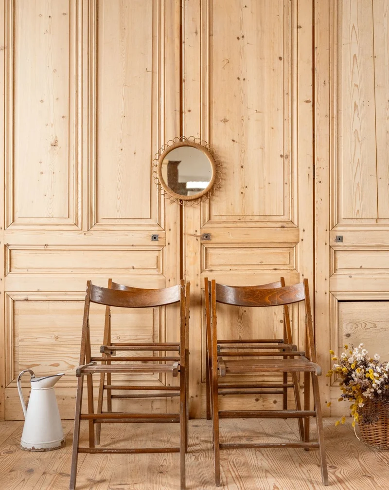 Claude, le lot de 4 chaises pliantes en bois N°1462