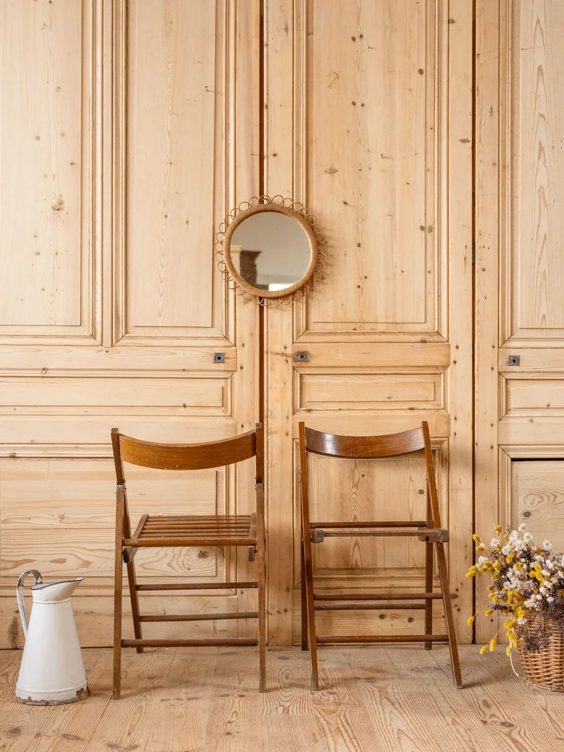 Claude, le lot de 4 chaises pliantes en bois N°1462