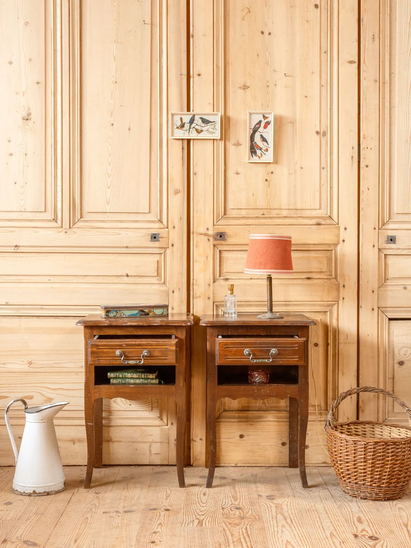Odile, la paire de tables de chevet en bois N°1494