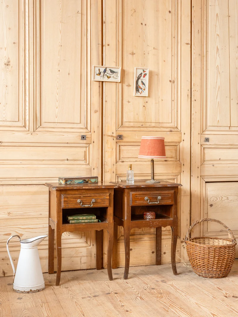 Odile, la paire de tables de chevet en bois N°1494