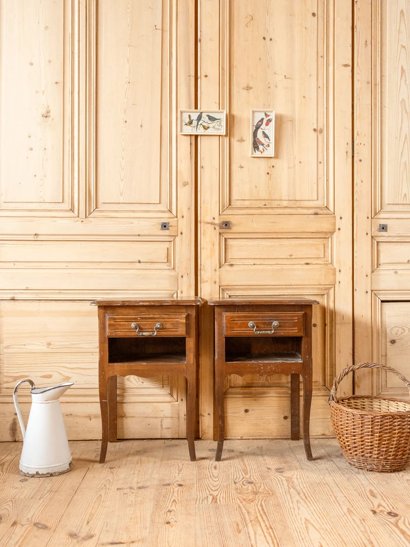 Odile, la paire de tables de chevet en bois N°1494