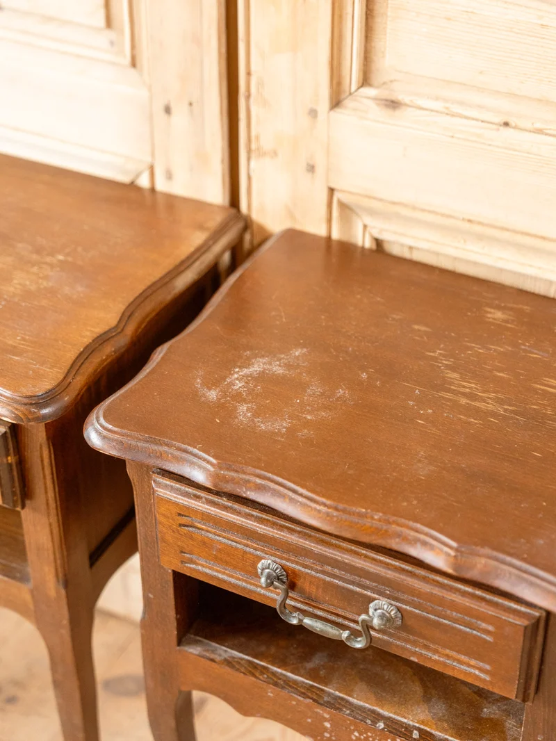 Odile, la paire de tables de chevet en bois N°1494