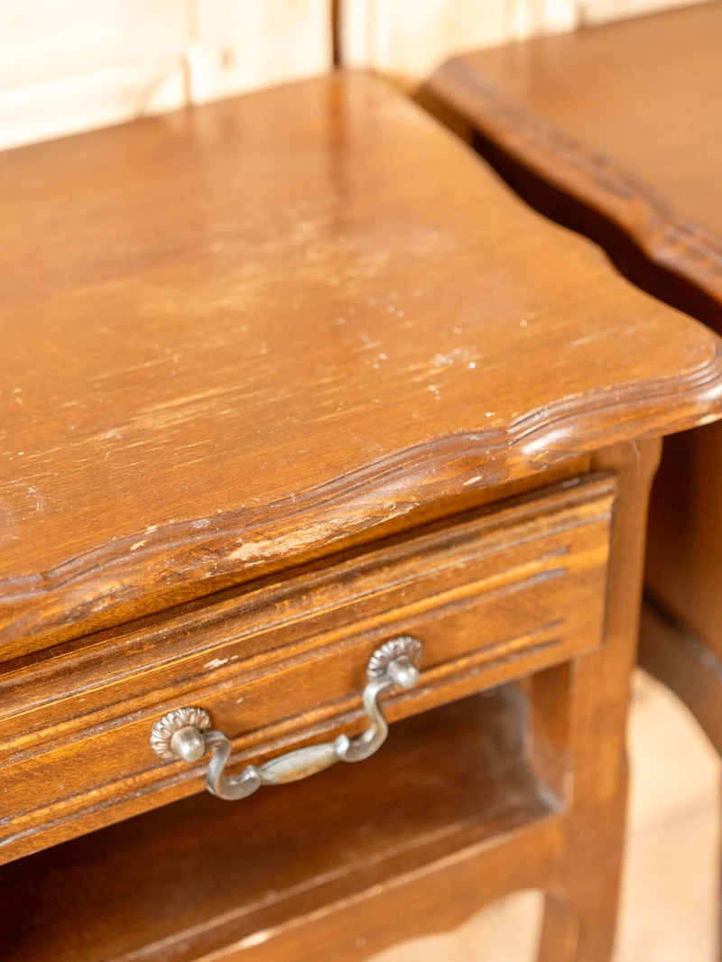 Odile, la paire de tables de chevet en bois N°1494