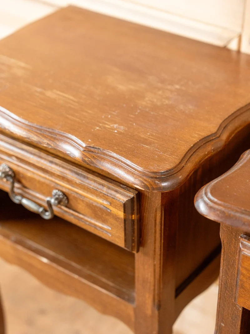 Odile, la paire de tables de chevet en bois N°1494