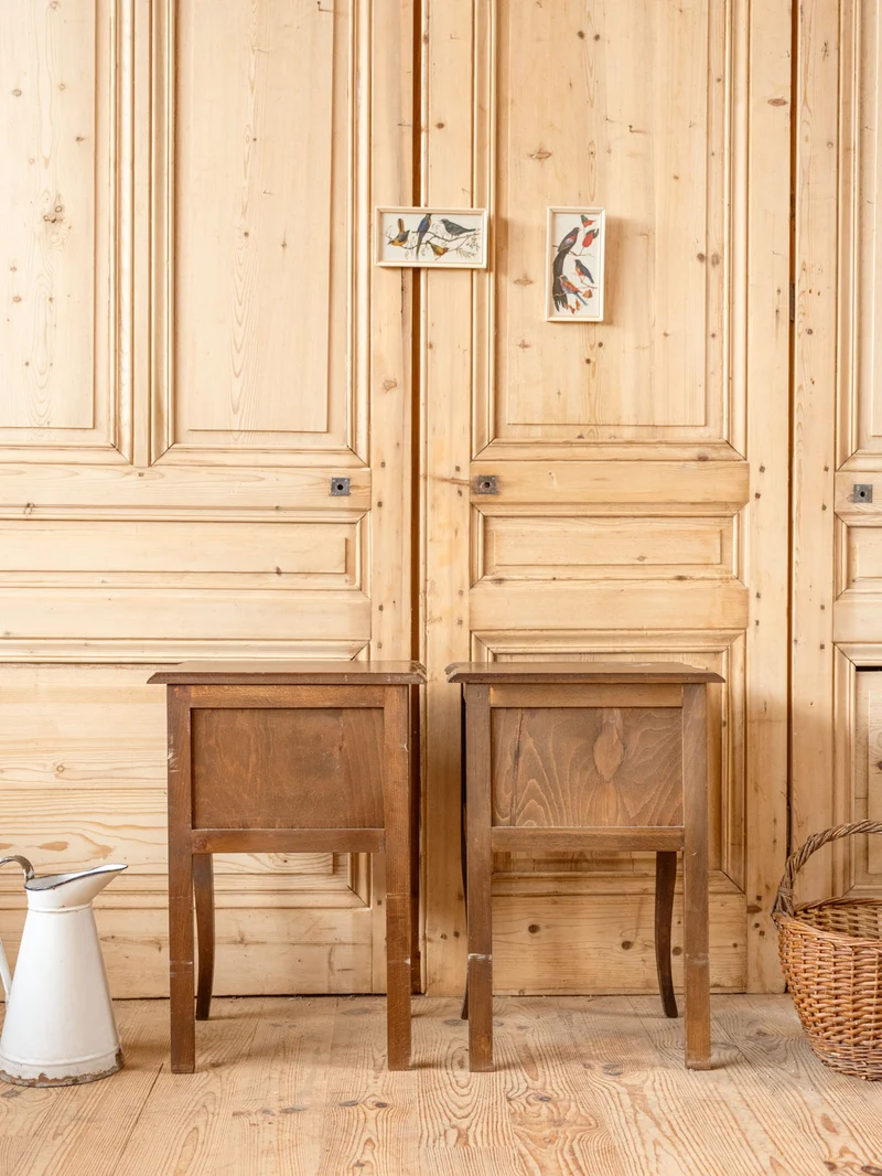 Odile, la paire de tables de chevet en bois N°1494