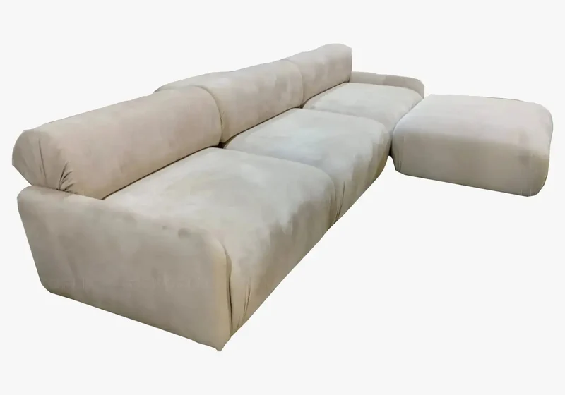Canapé angle modulable velours anthracite - Yony