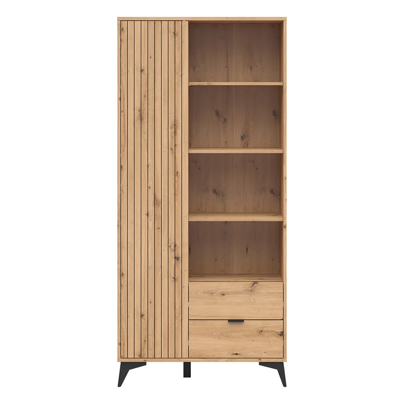 Bibliothèque 2 tiroirs 1 porte Mao Bois