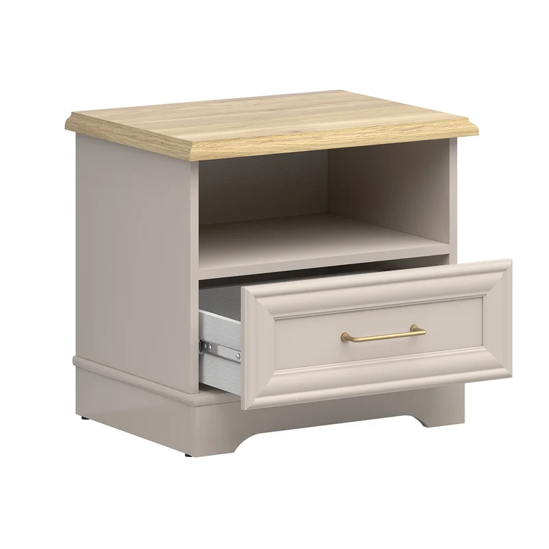 Table de chevet 1 tiroir Perle Cachemire