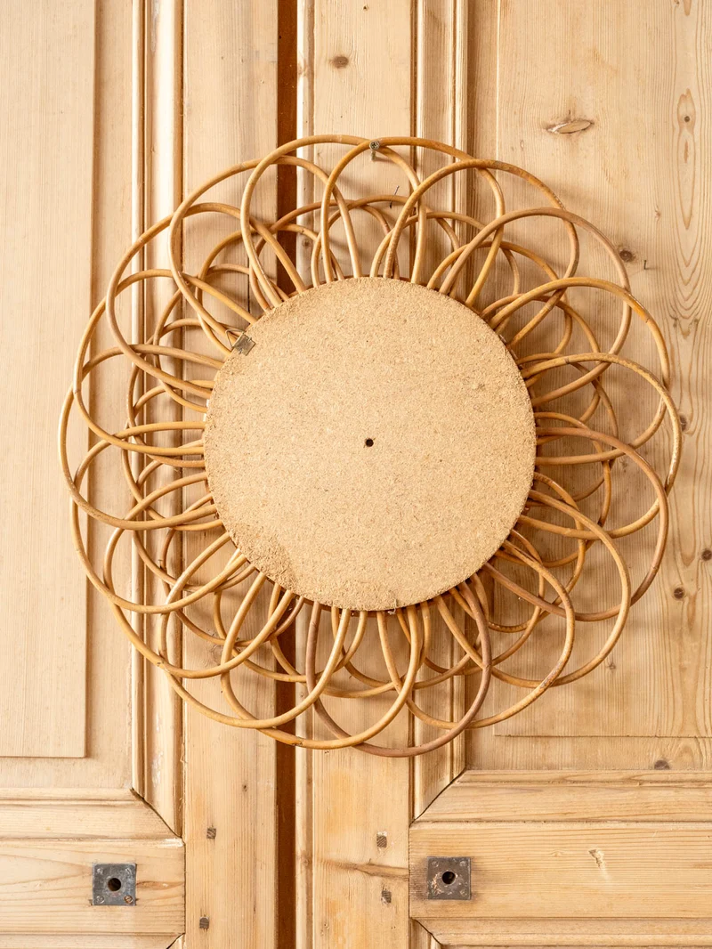 Georges, le miroir soleil en rotin N°1357