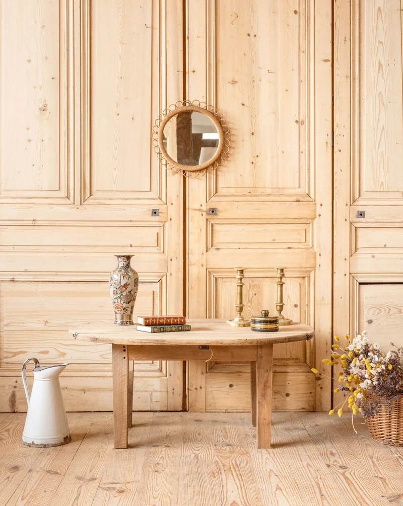 Léonie, la table basse à rabats en chêne N°1105