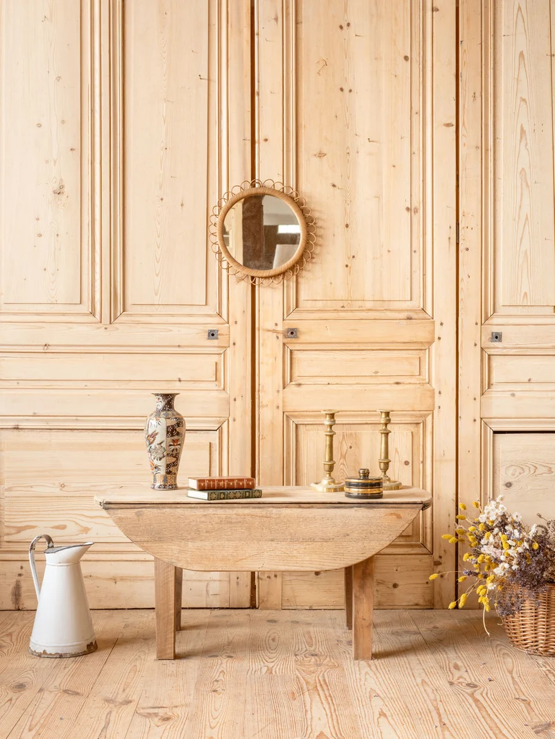 Léonie, la table basse à rabats en chêne N°1105