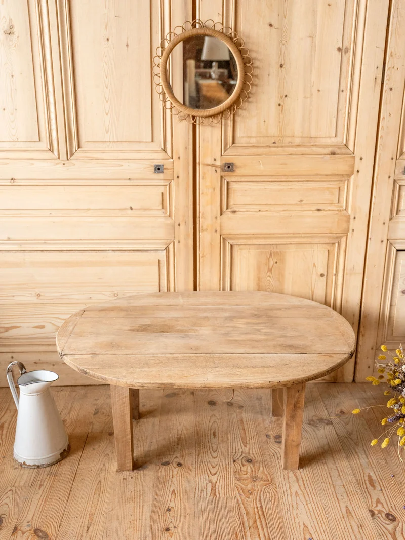 Léonie, la table basse à rabats en chêne N°1105