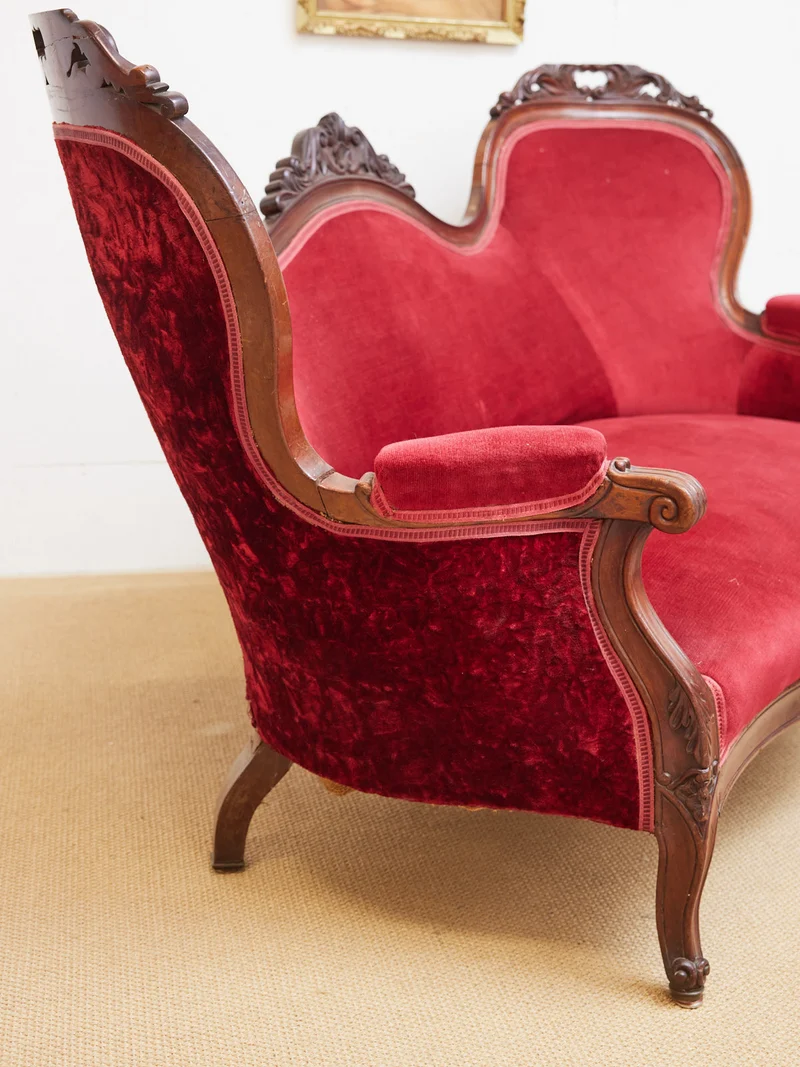 Martine, la banquette double en tissu N°62