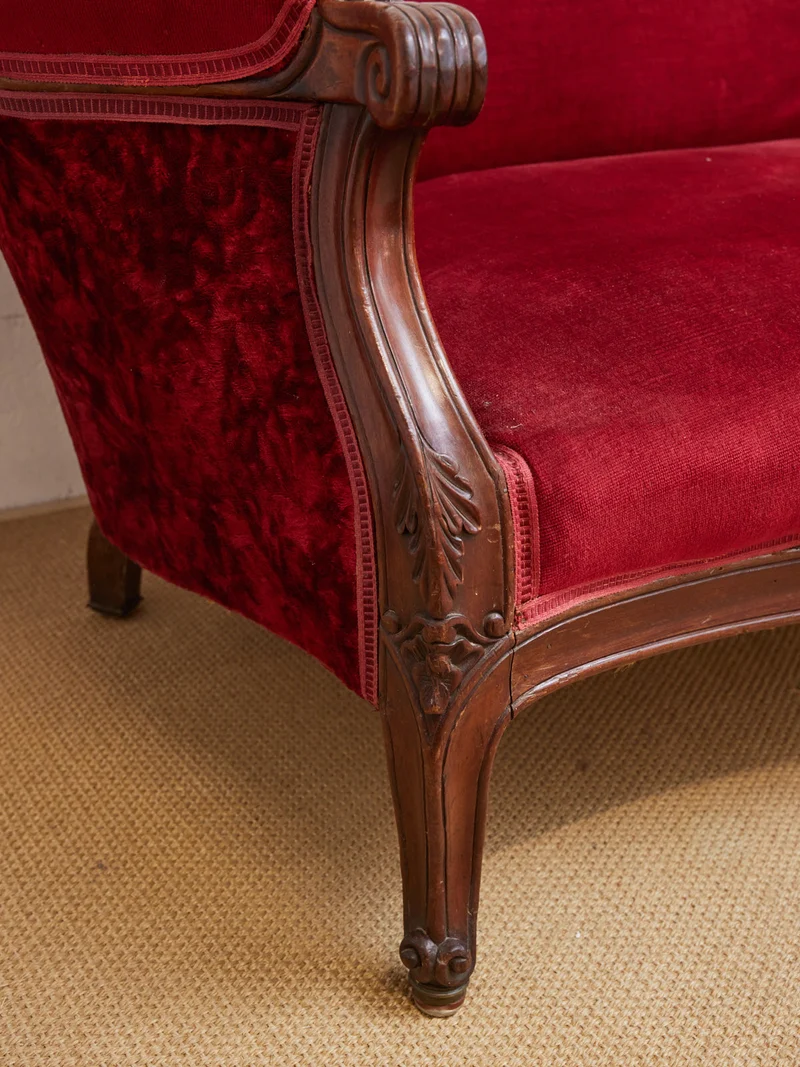 Martine, la banquette double en tissu N°62