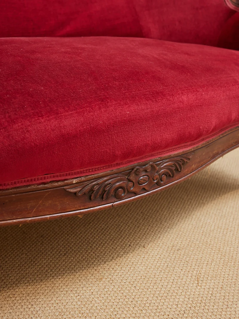 Martine, la banquette double en tissu N°62