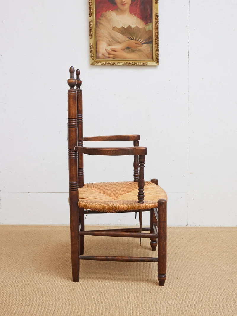 Ernest, le fauteuil en paille N°1496