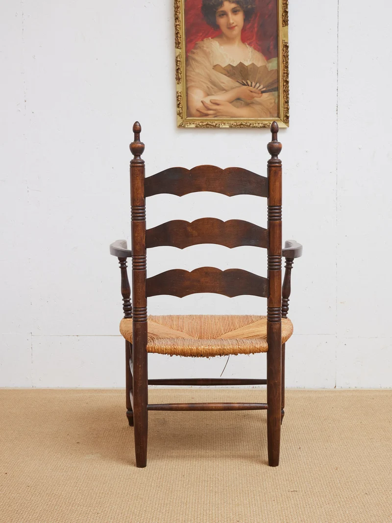 Ernest, le fauteuil en paille N°1496