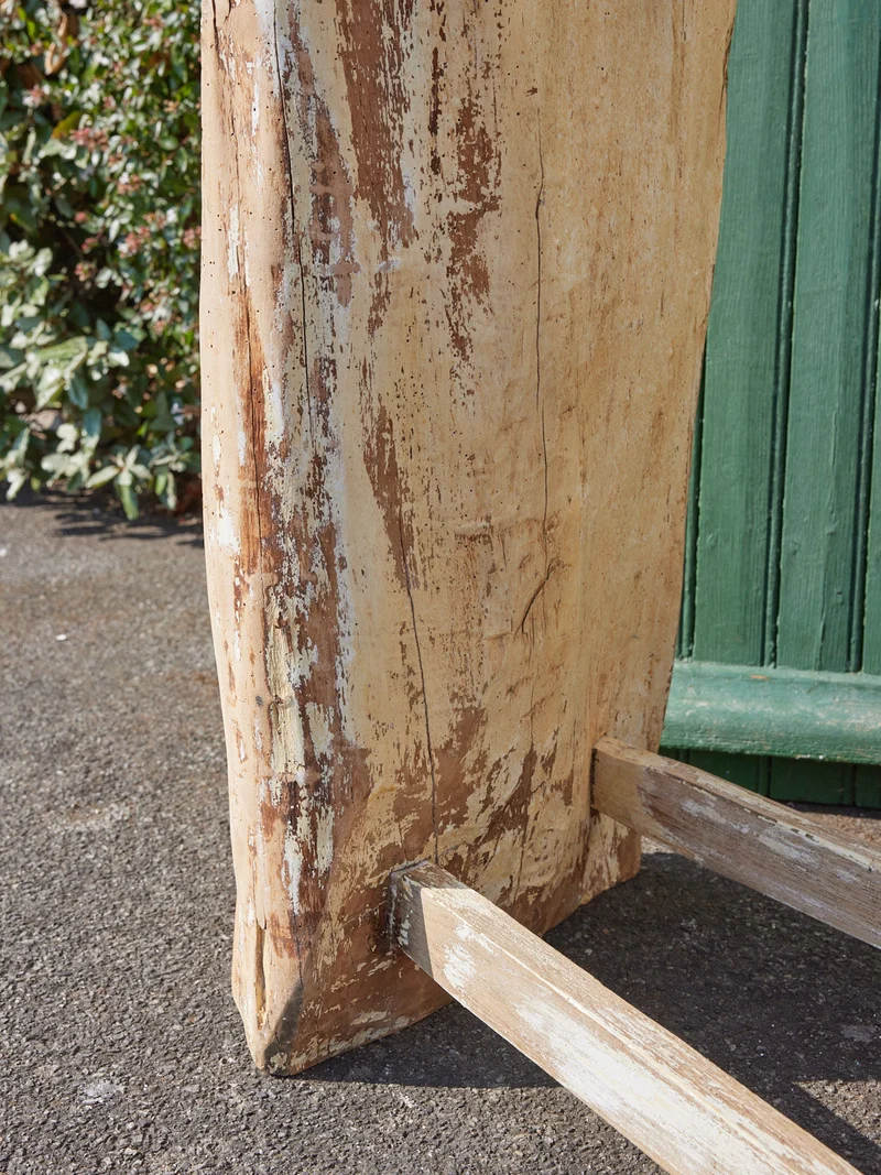 Francine, la table en bois patiné N°1408