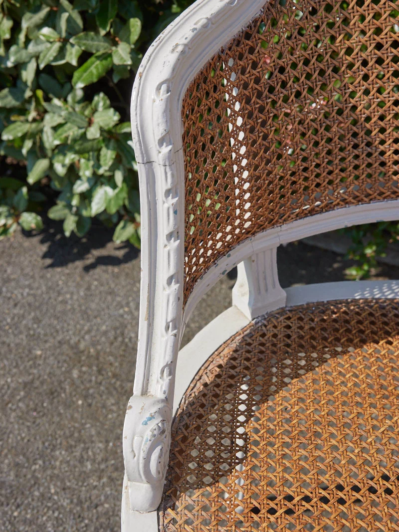 Ernest, le salon en cannage et bois blanc N°1104