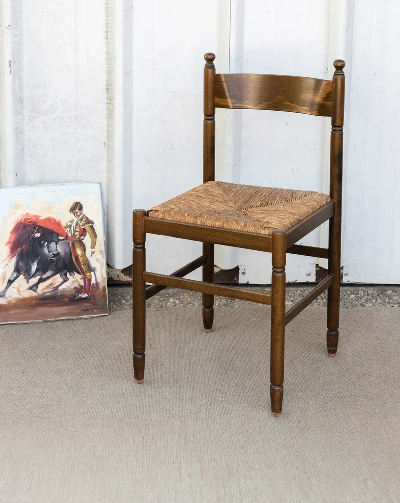Claude, la chaise en bois et paille N°1473