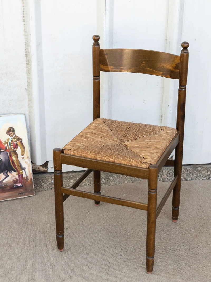 Claude, la chaise en bois et paille N°1473