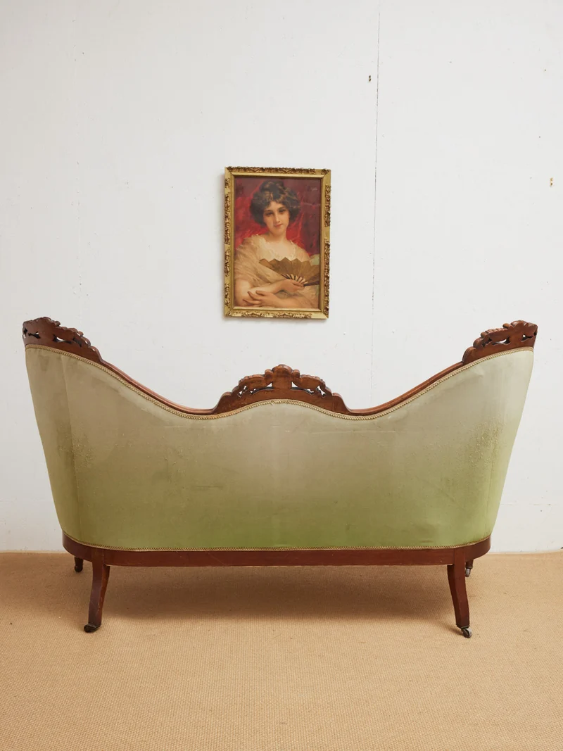 Martine, la banquette double en tissu N°63