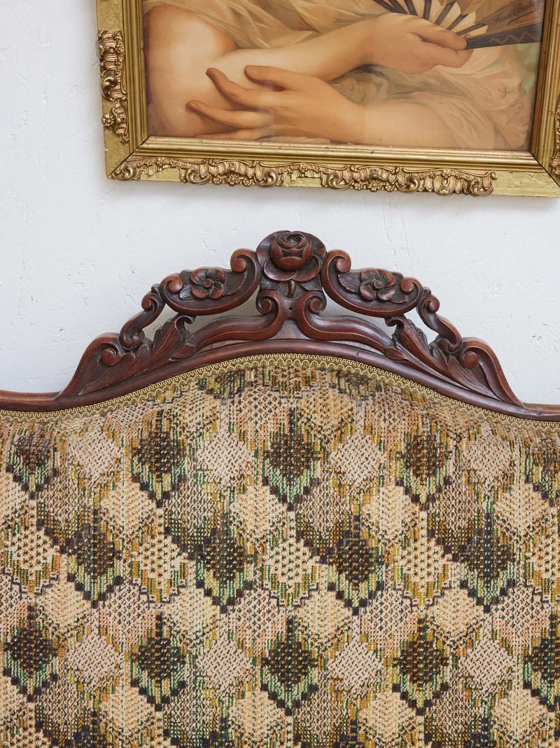 Martine, la banquette double en tissu N°63