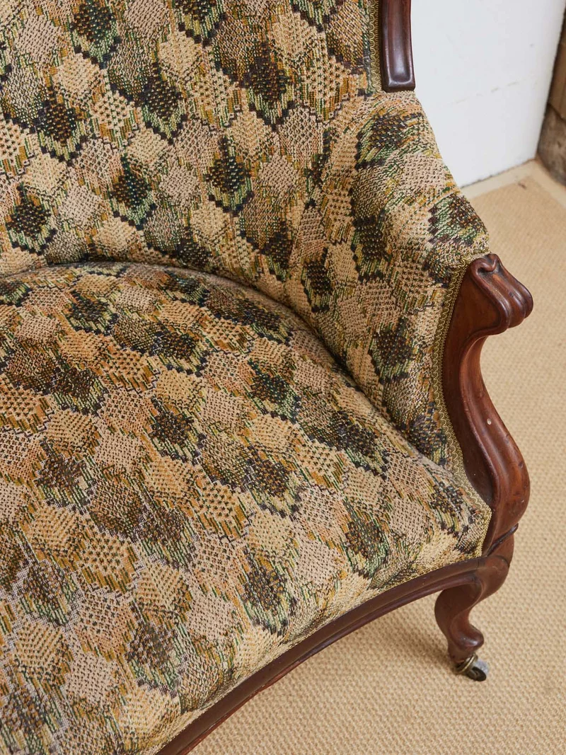 Martine, la banquette double en tissu N°63
