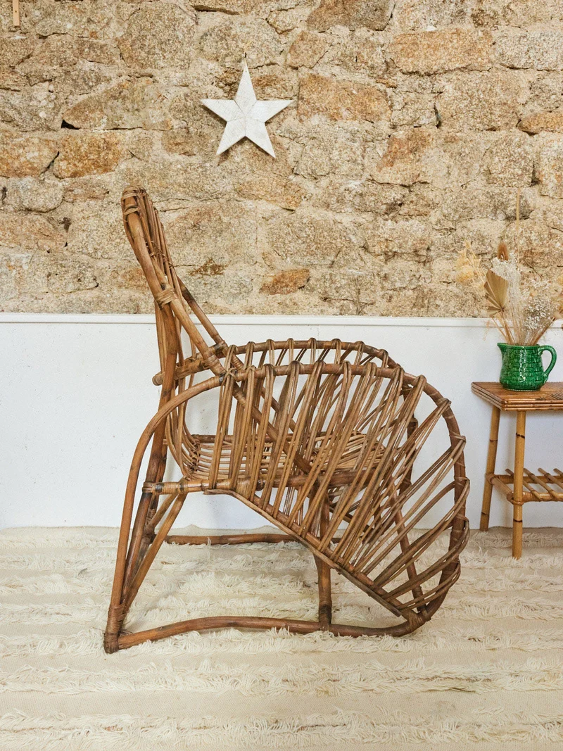 Ernest, le fauteuil en rotin N°1034