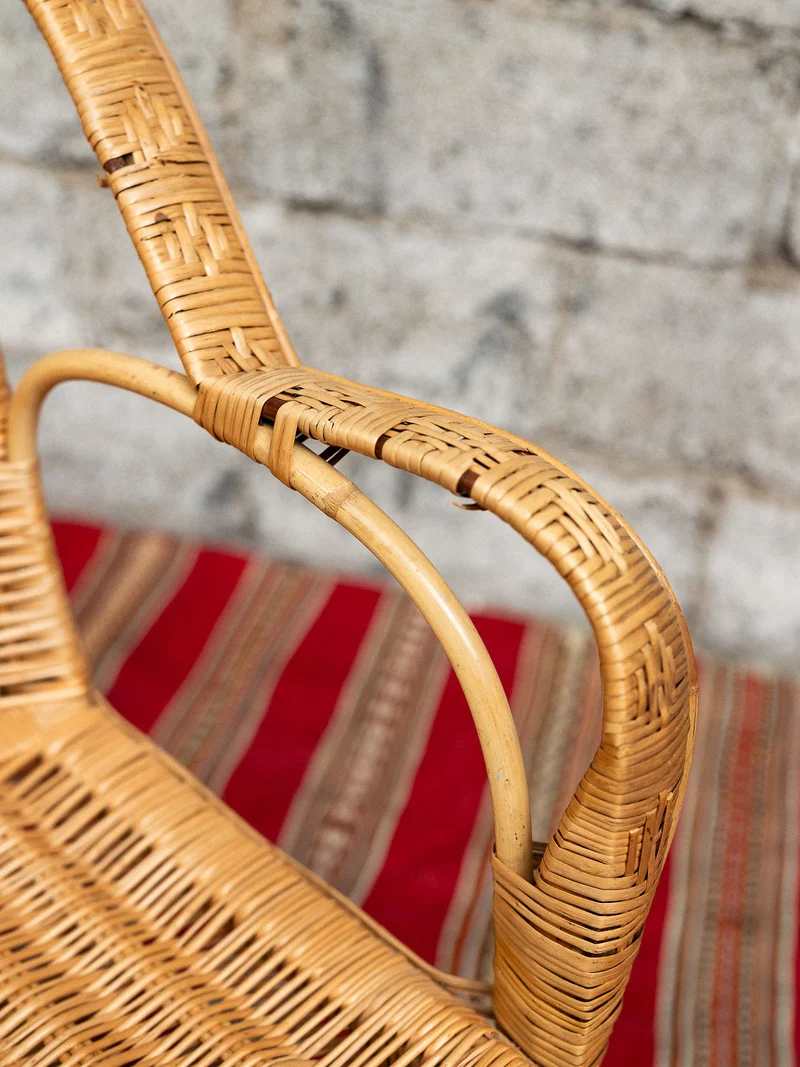 Ernest, le fauteuil en rotin N°1502