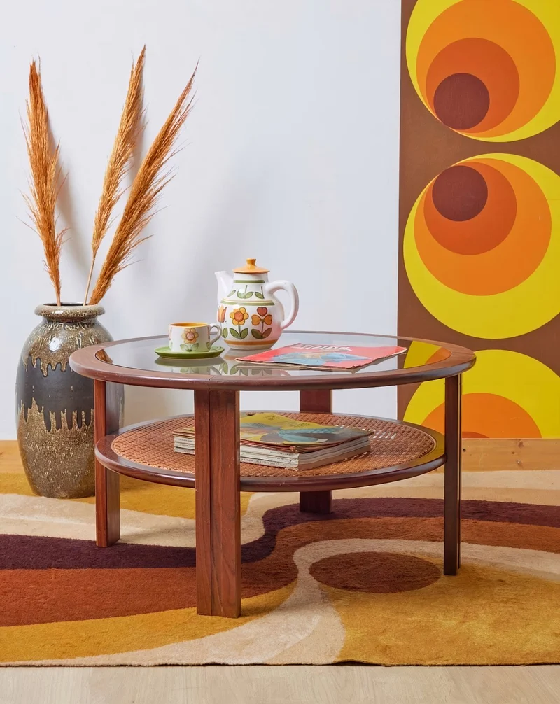 Donna, la table basse scandinave en bois foncé N°736